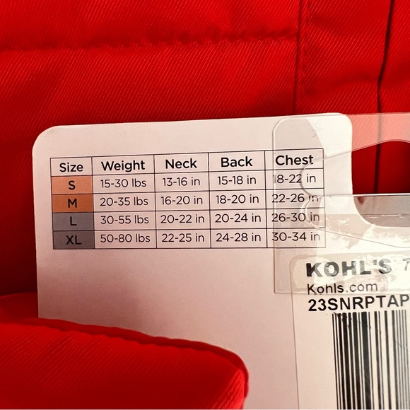 Sonoma NWT Pet Color Block Puffer Jacket L (Up To 55lbs) Color Red Two Tone - Picture 9 of 11